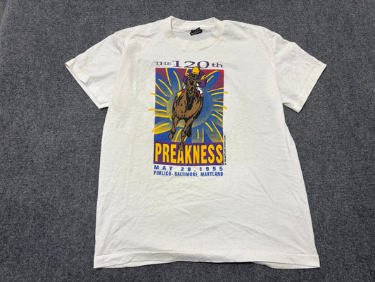 1995 Preakness the 120th Tee - White Size Large