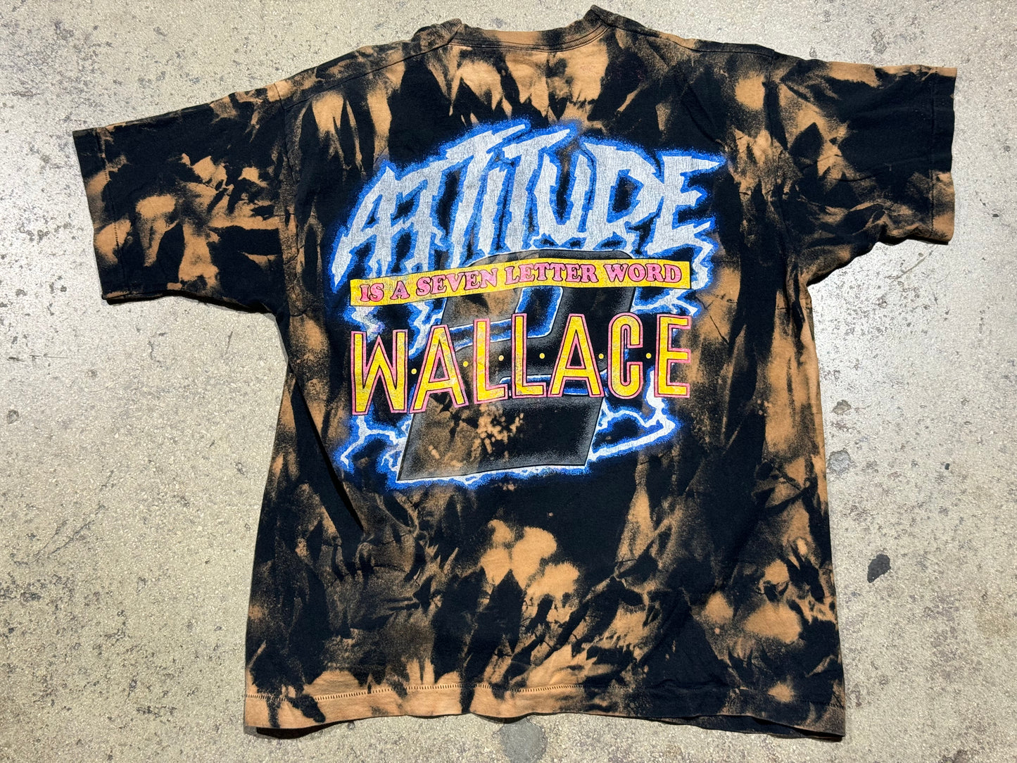 Rusty Wallace Fear Is An Emotion Tee - Black/Bleached Size XL