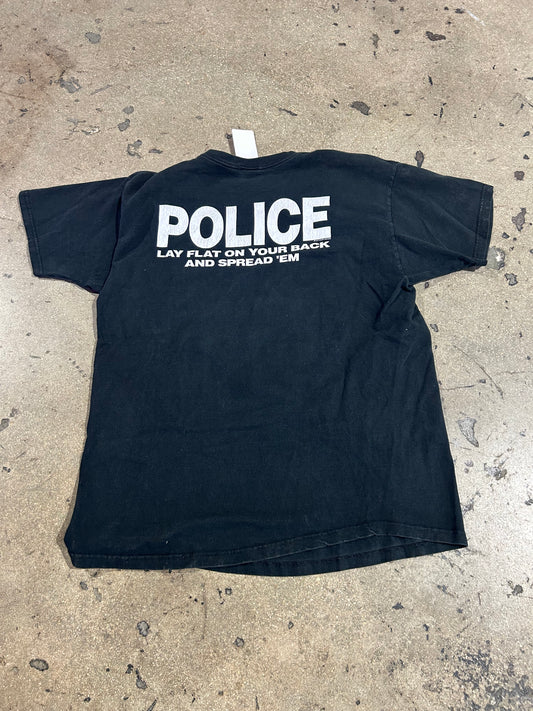 Police Spread Em Tee - Black Size XL