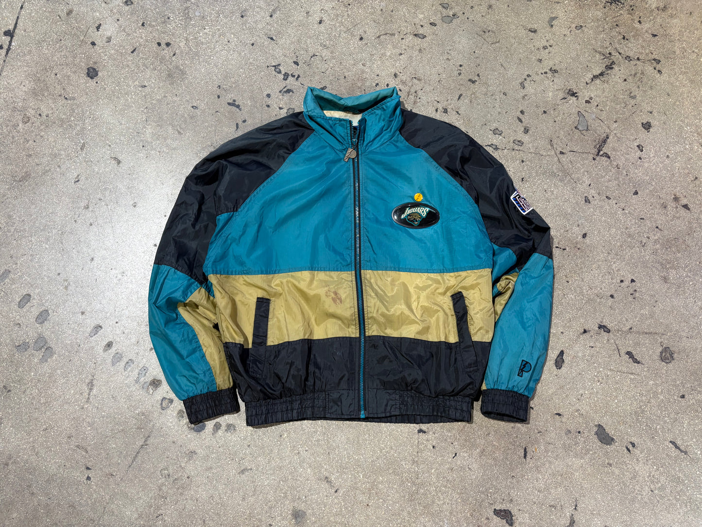 Pro Player Jacksonville Jaguars Windbreaker Jacket - Black / Teal Size Small