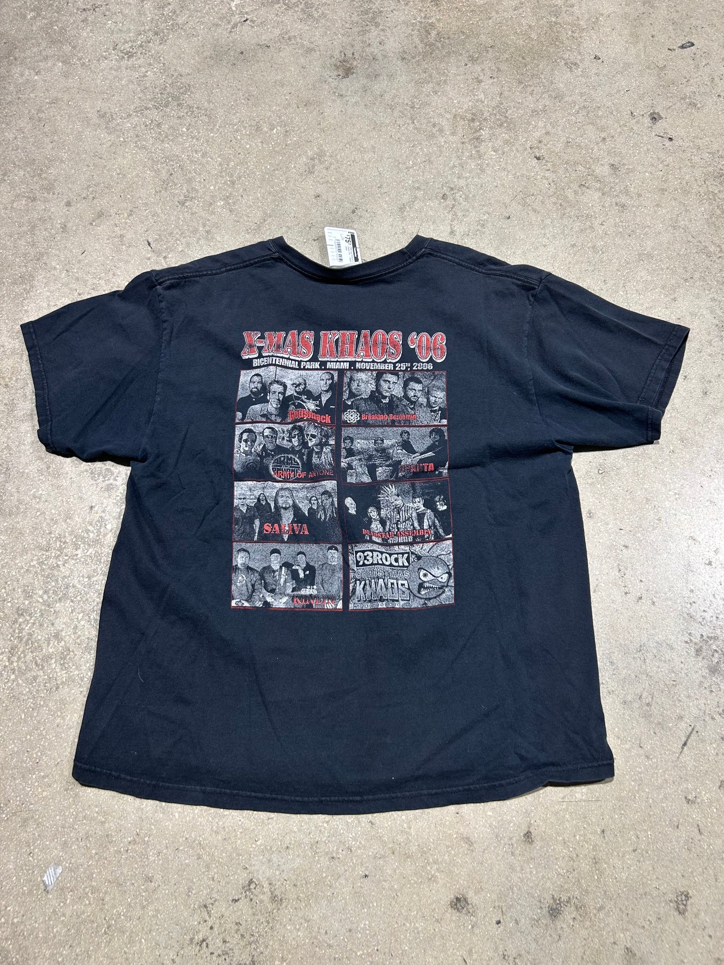 2006 God Smack X-mas Chaos Tee - Black Size Large