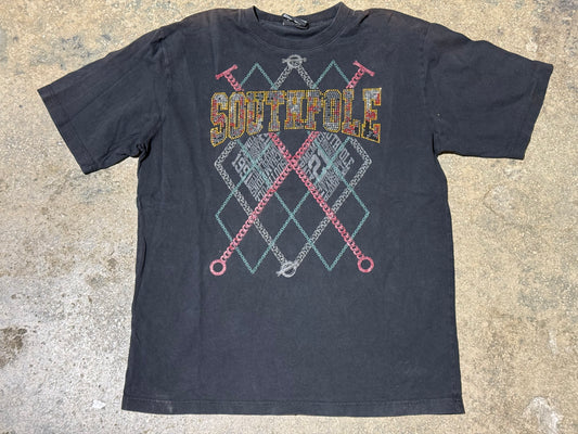 Southpole Studded Tee - Faded Black Size XXL