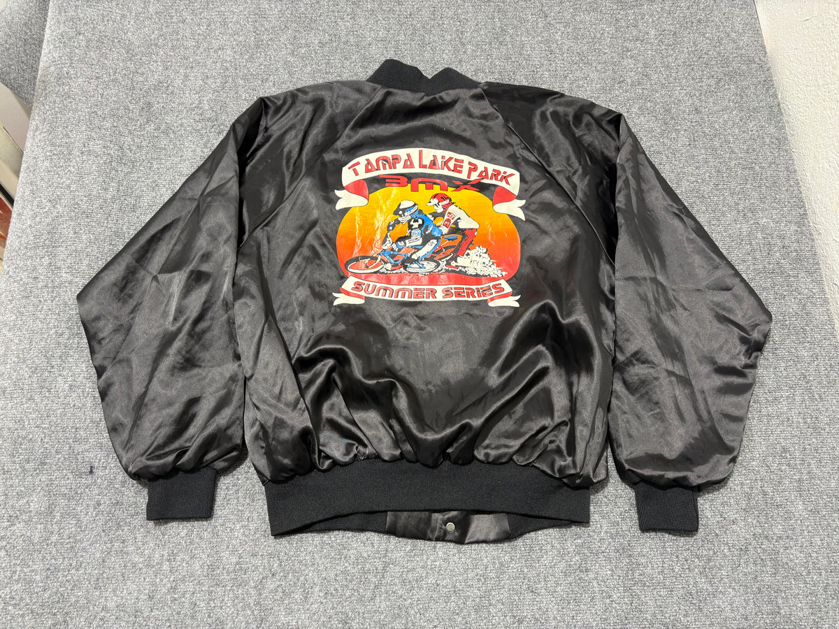 Tampa Lake Park BMX Satin Jacket - Black Size XL