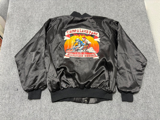 Tampa Lake Park BMX Satin Jacket - Black Size XL