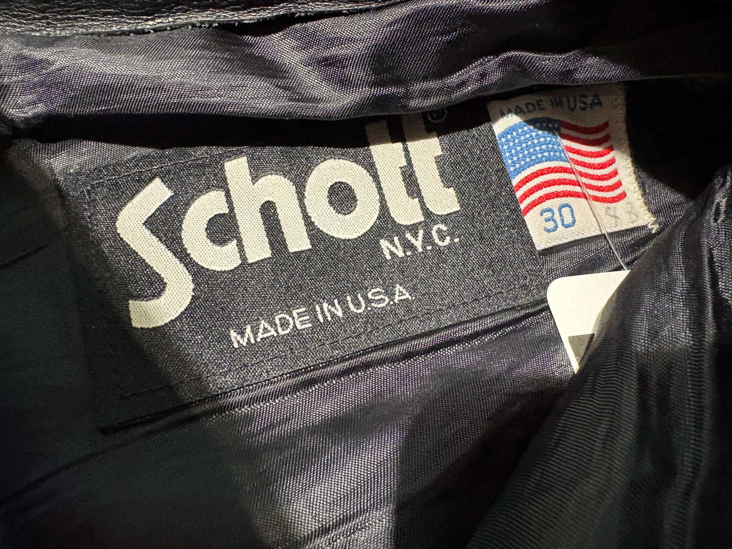 Schott Leather Pants - Black Size 30