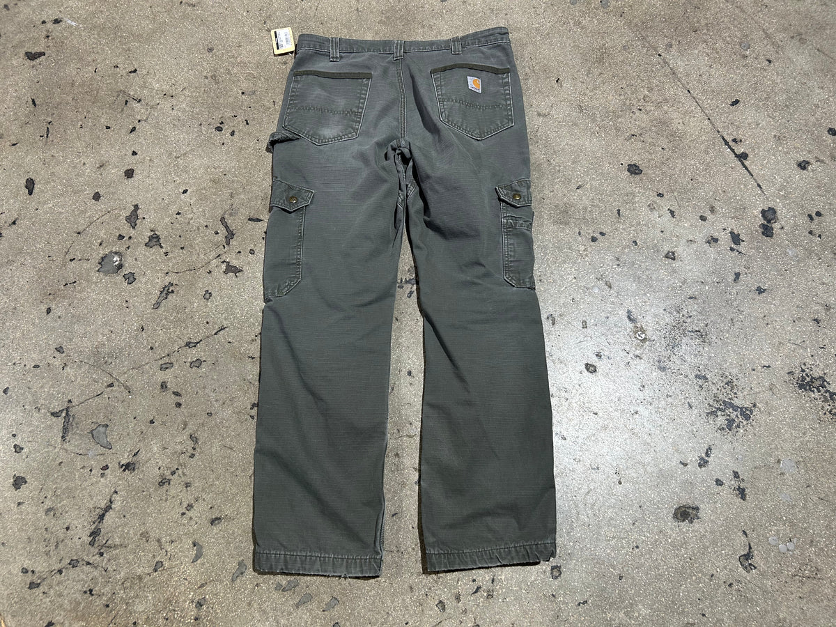 Carhartt Double Knee Cargo Pants - Gray Size 34x32