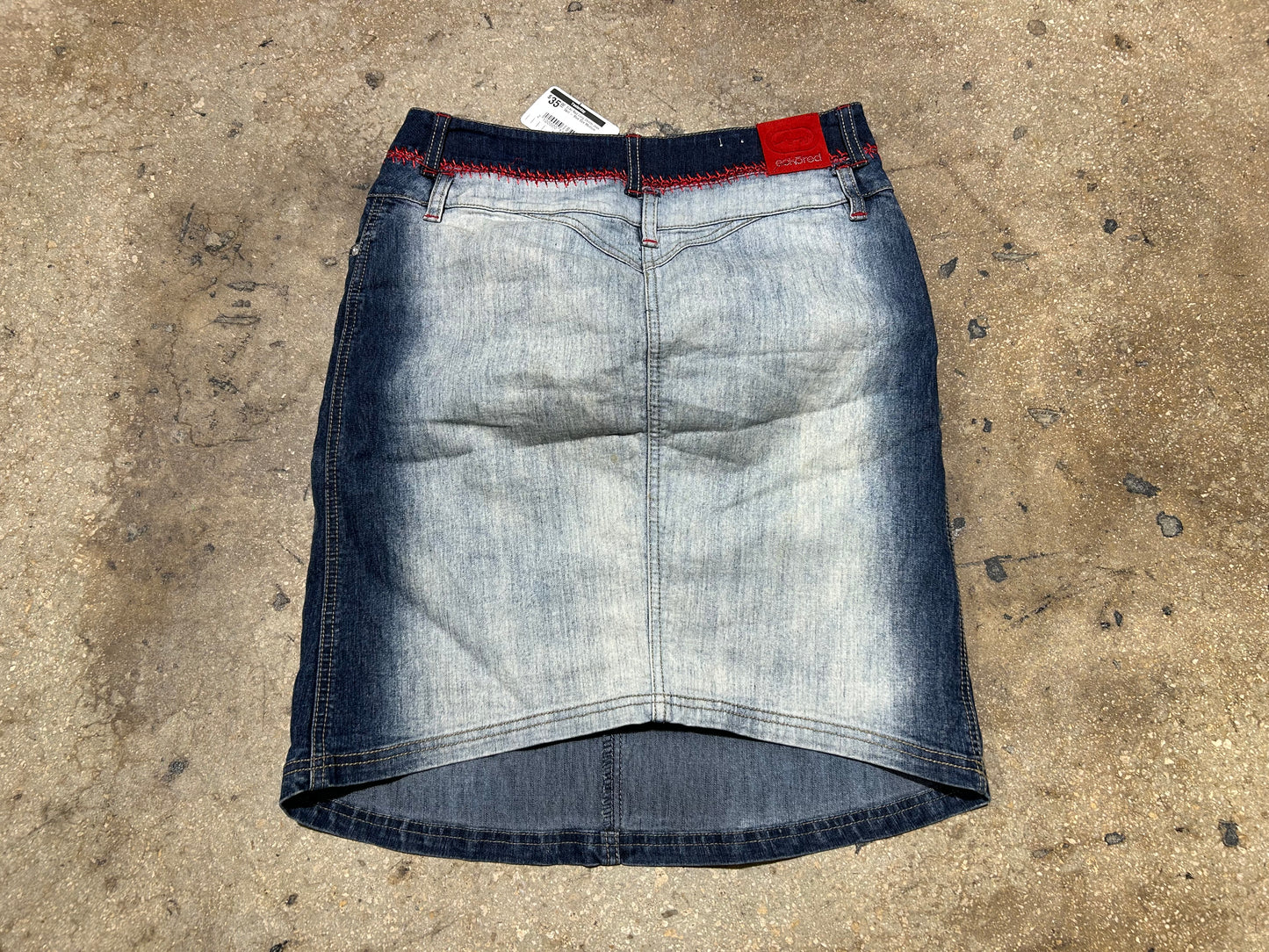 Ecko Red Long Denim Jean Skirt - Blue Size Medium