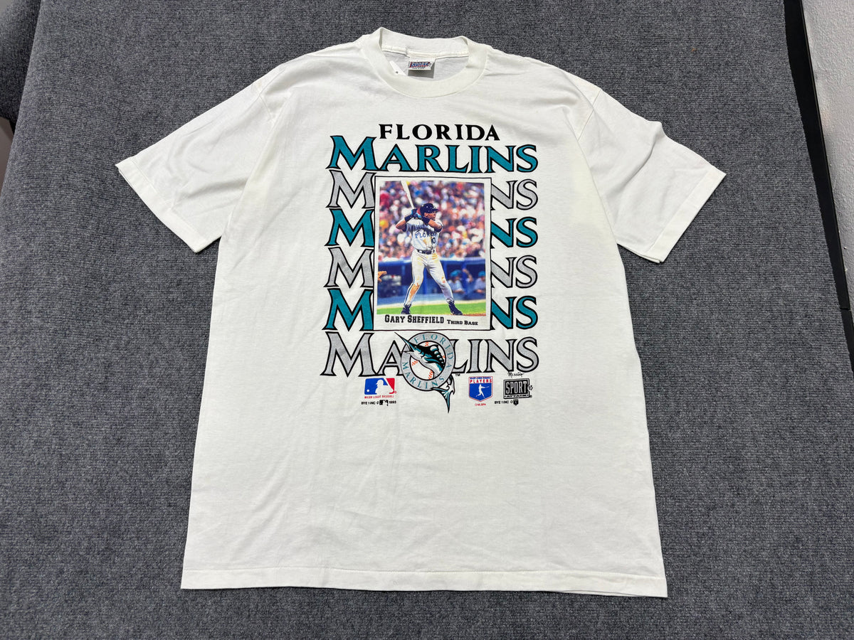 Florida Marlins Gary Sheffield Tee - White Size XL