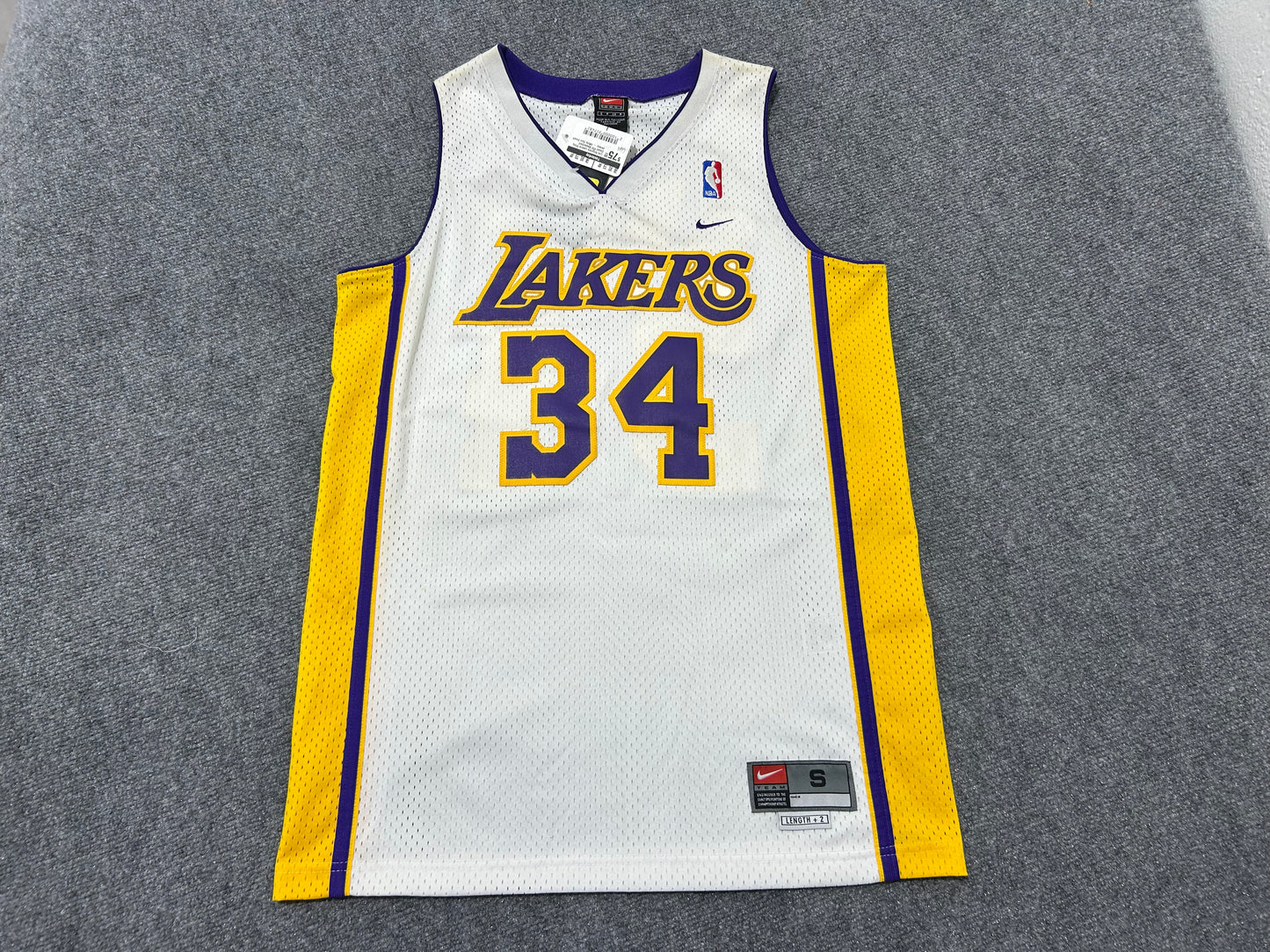 Los Angeles Lakers Shaq Oneal #32 Basketball Jersey - White Size Small