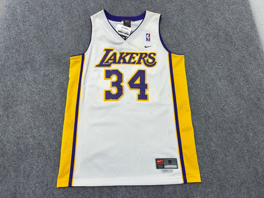 Los Angeles Lakers Shaq Oneal #32 Basketball Jersey - White Size Small