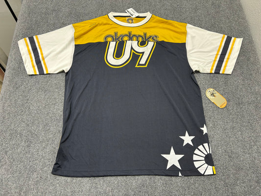 Akademiks Split Jersey - Yellow/Navy Size Large