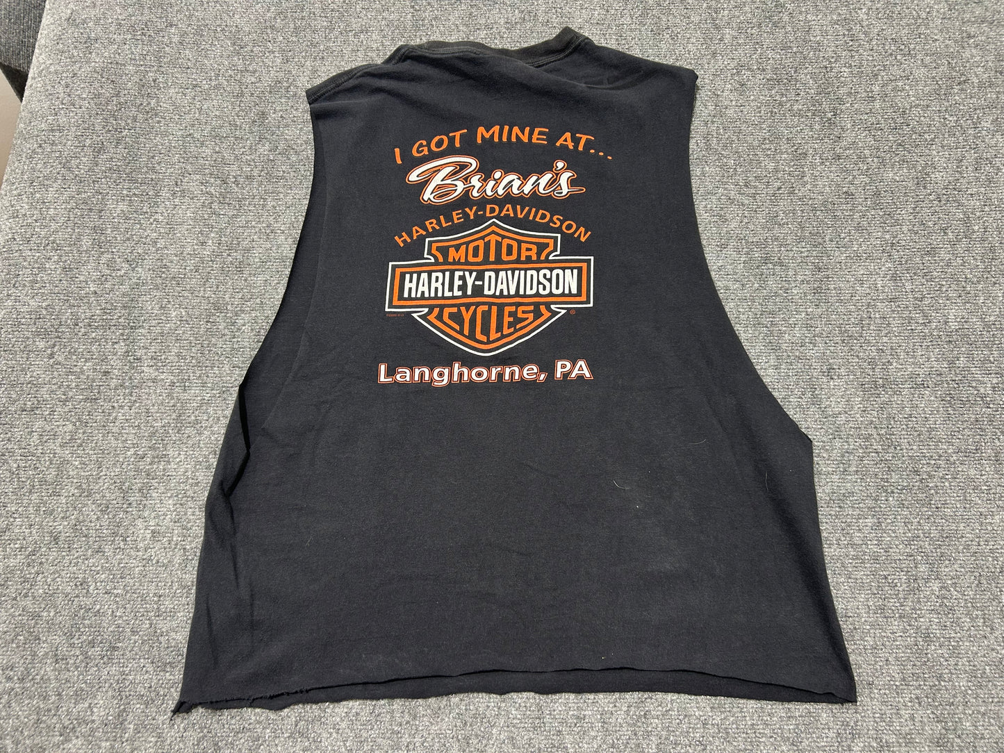 2009 Harley Davidson Life Begins  Cutoff Tee - Black Size XL