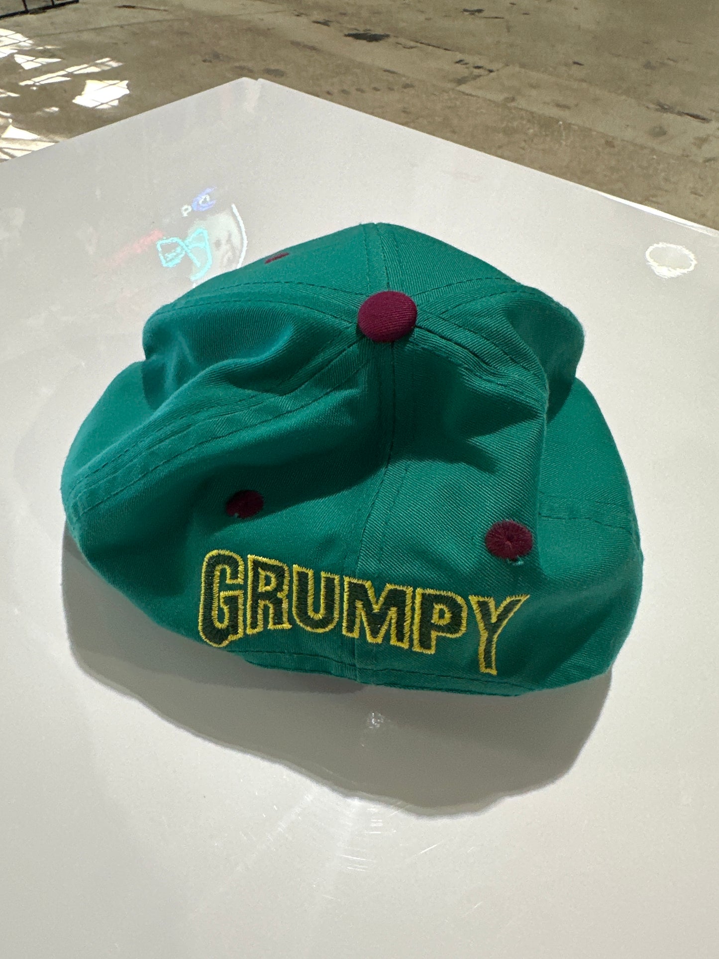 Kids Grumpy Hat - Green/Burgundy