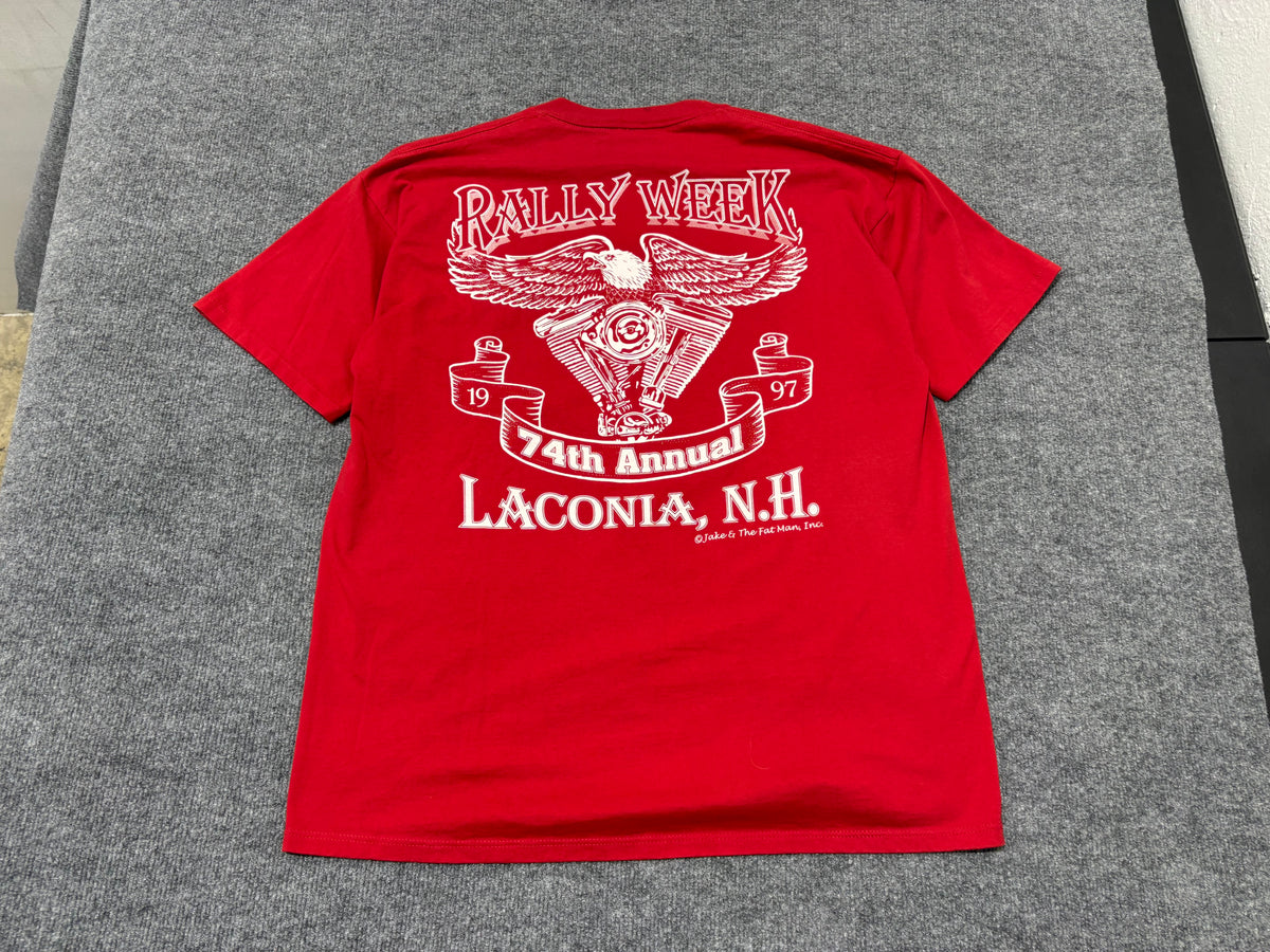 1997 Rally & Race Tee Eagle Tee - Red Size XL