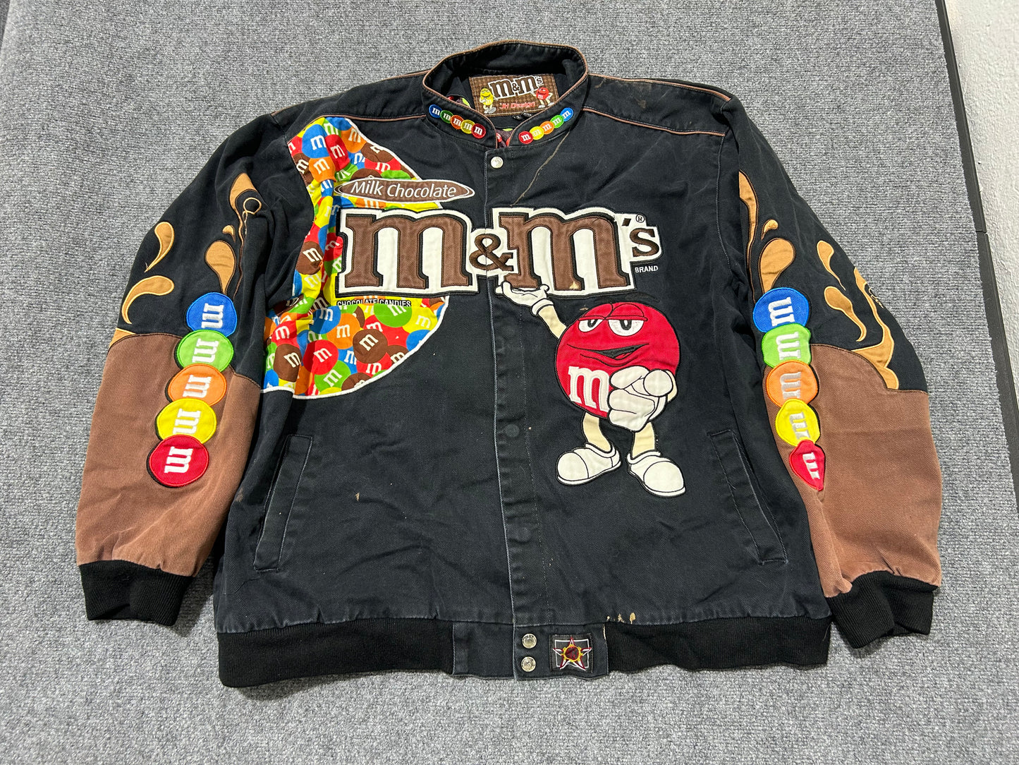 JH Design M&M Nascar Jacket - Brown Size XXXL