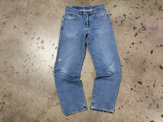 Lee Riders Distressed Denim Jeans - Light Wash Size 32