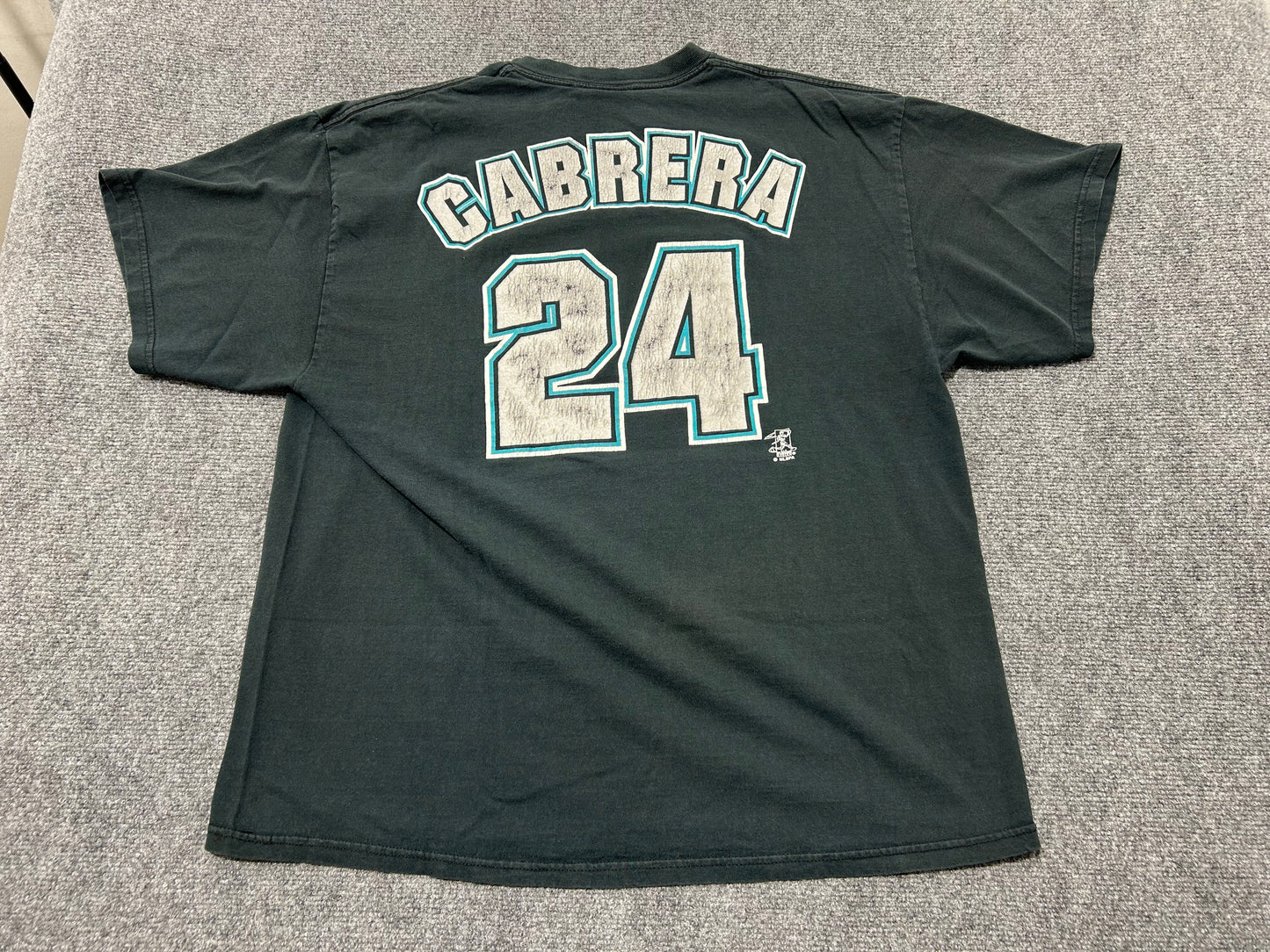 2004 Florida Marlins Miguel Cabrera #24 Tee - Black Size XXL