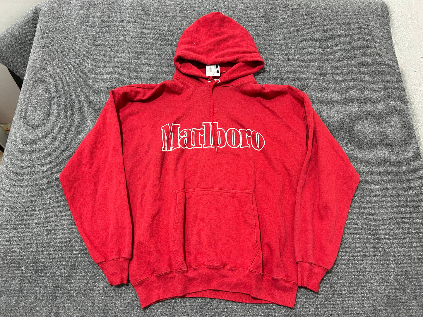 Marlboro Spell OutPull Over Hoodie - Red Size XL