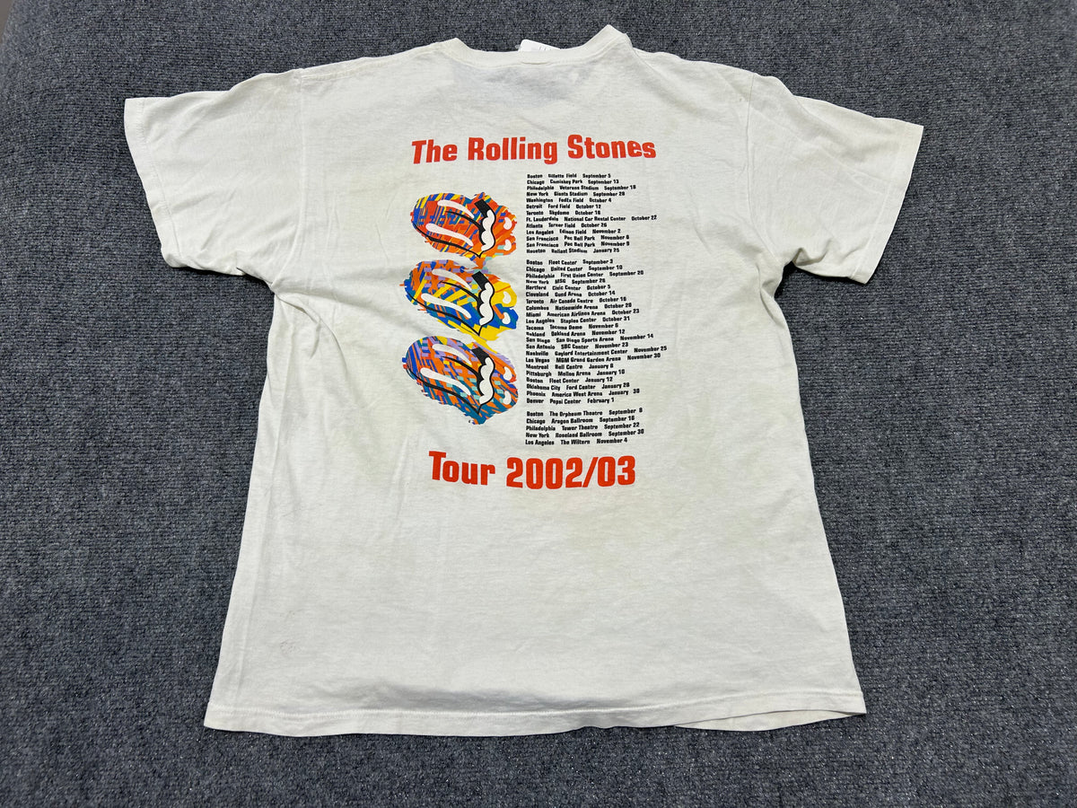 2002/2003 Rolling Stones Tour Tee - White Size Large