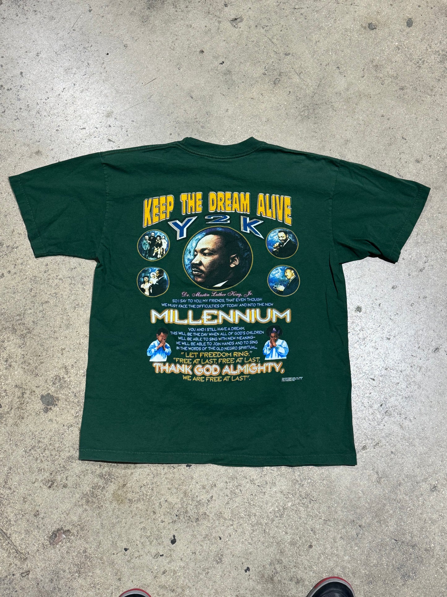 Y2K DR. MLK Keep The Dream Alive Tee - Green Size XL