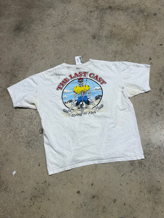 Green Top Hunting & Fishing Tee - White Size XXL