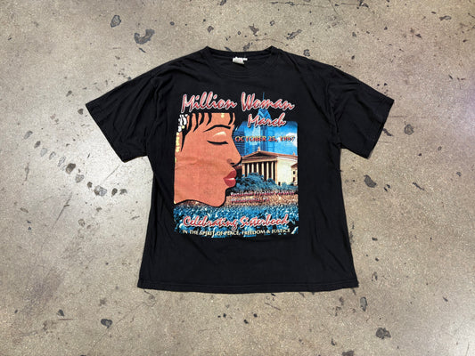 1997 Millions Woman March Rap Style Tee - Black Size XL