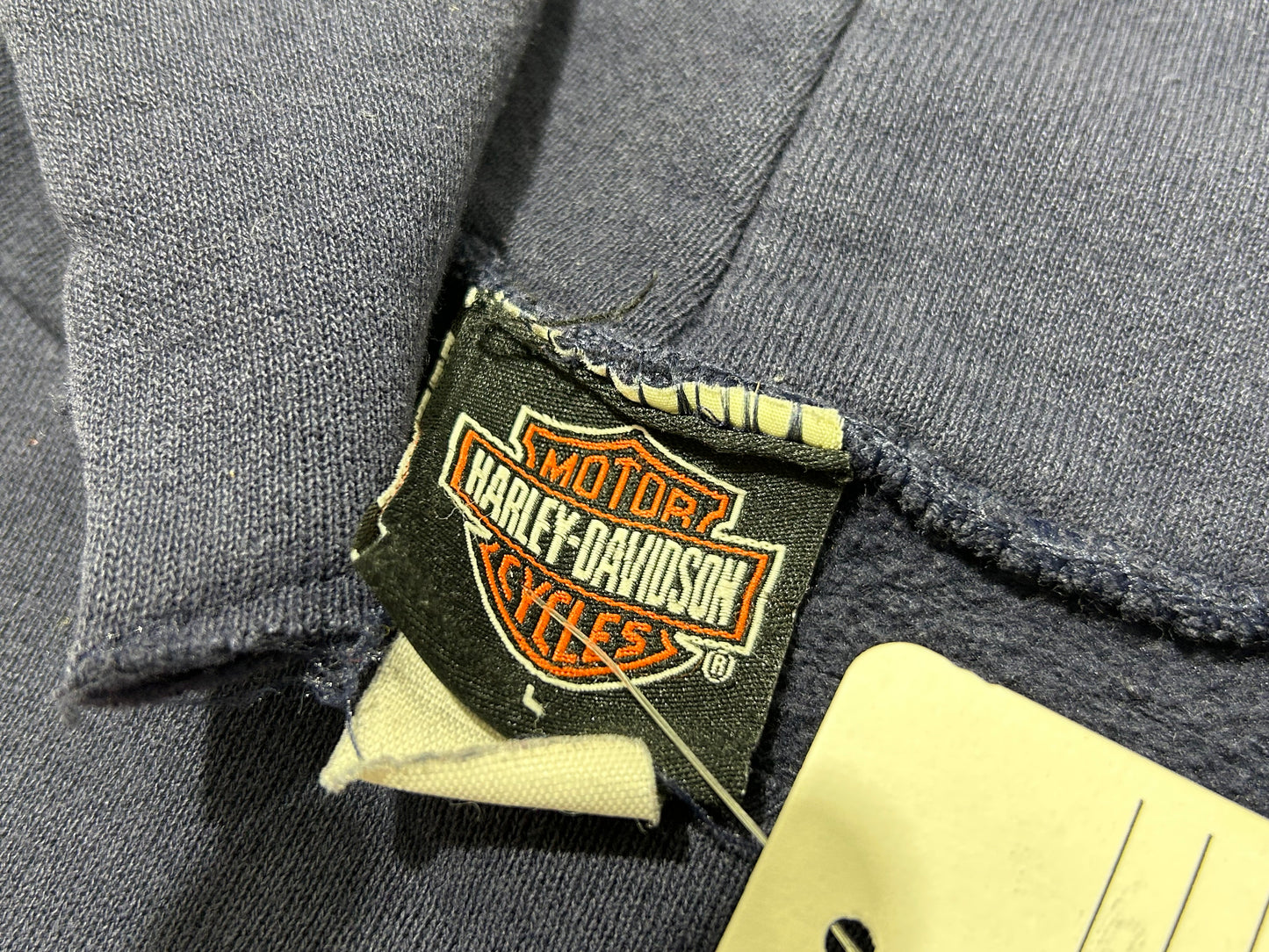 2004 Harley Davidson Of Kokomo Hoodie - Navy Size Large