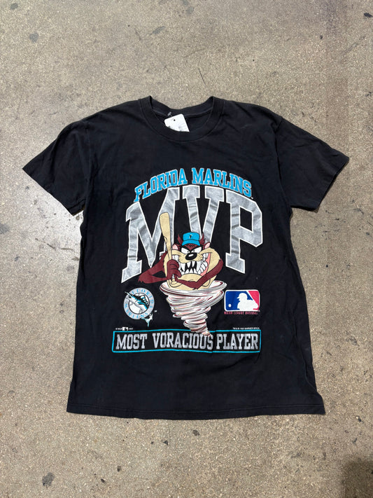 1993 Florida Marlins MVP Taz Tee - Black Size Medium