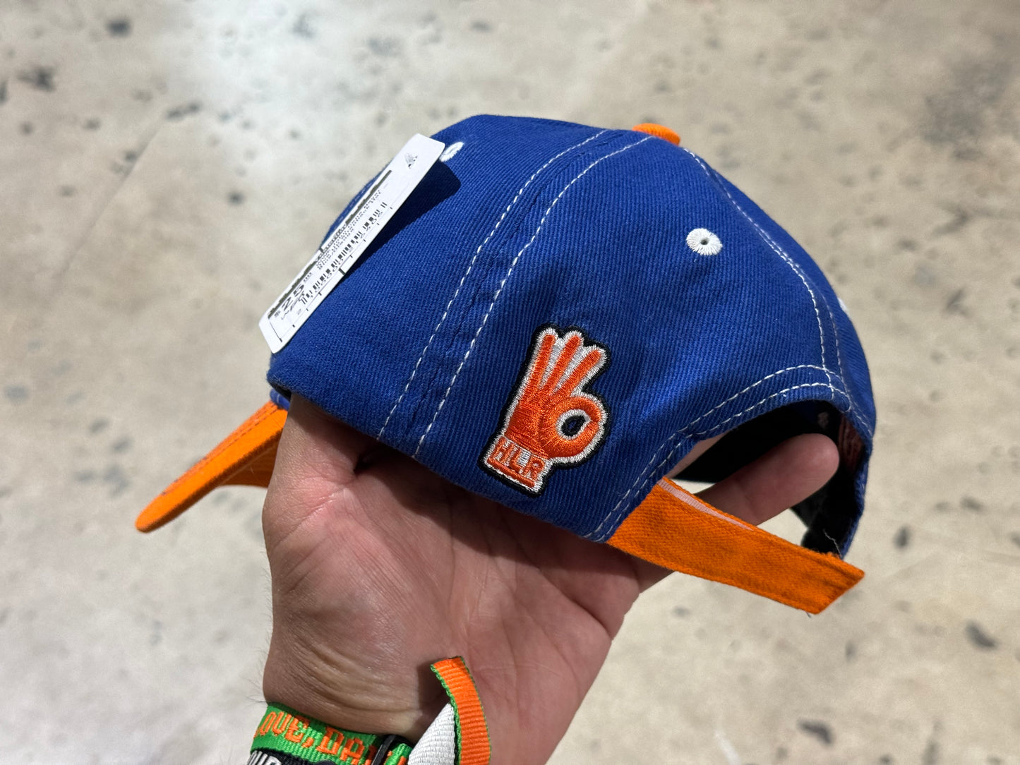 WWE John Cena Never Give Up Strapback Hat - Blue/Orange