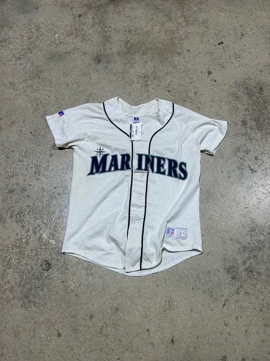 Kids Seattle Mariners Jersey Shirt - White Size Large