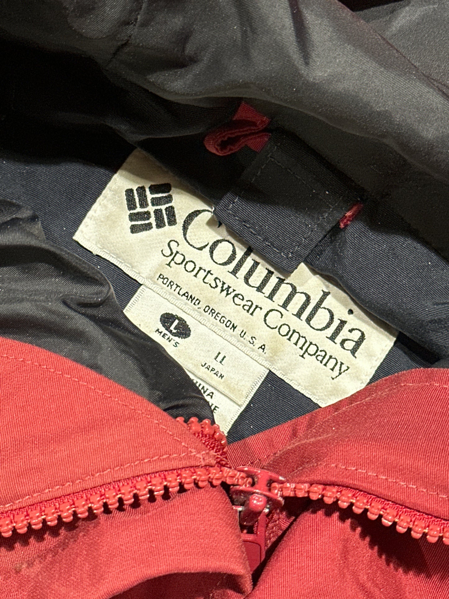 Columbia Rain Jacket - Brick Red Size Large