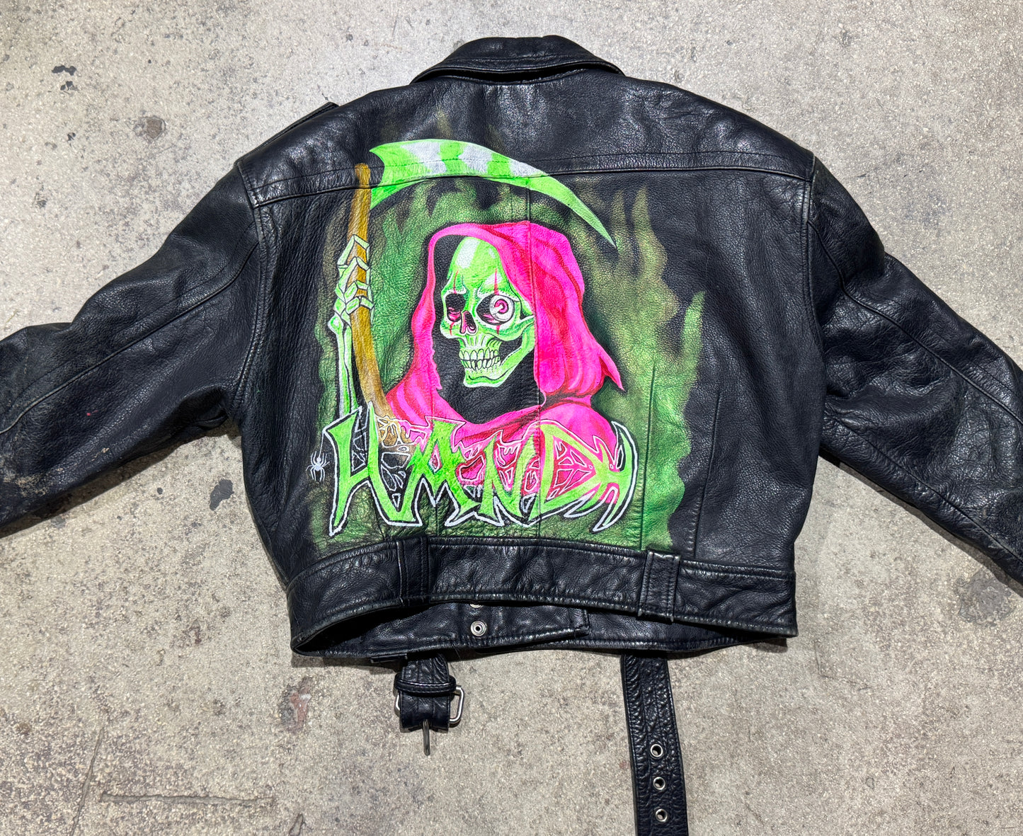 Painted Reaper Motorcycle Jacket Size Large