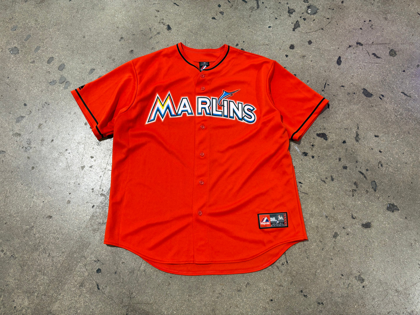 NEW Miami Marlins Blank Baseball Jersey - Orange Size XL