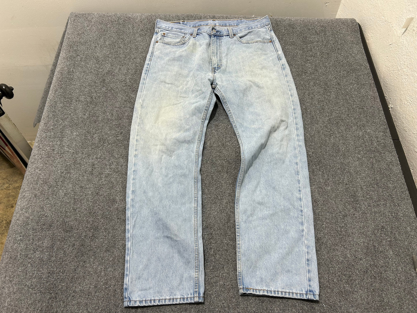 Levis 505 Repaired Denim - Blue Size 38x32(con)