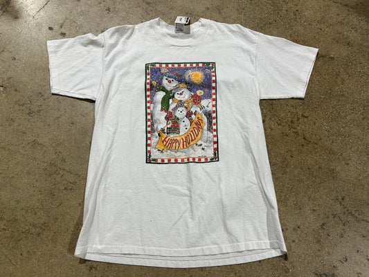 Snowman's Tee - White Size XL(con)
