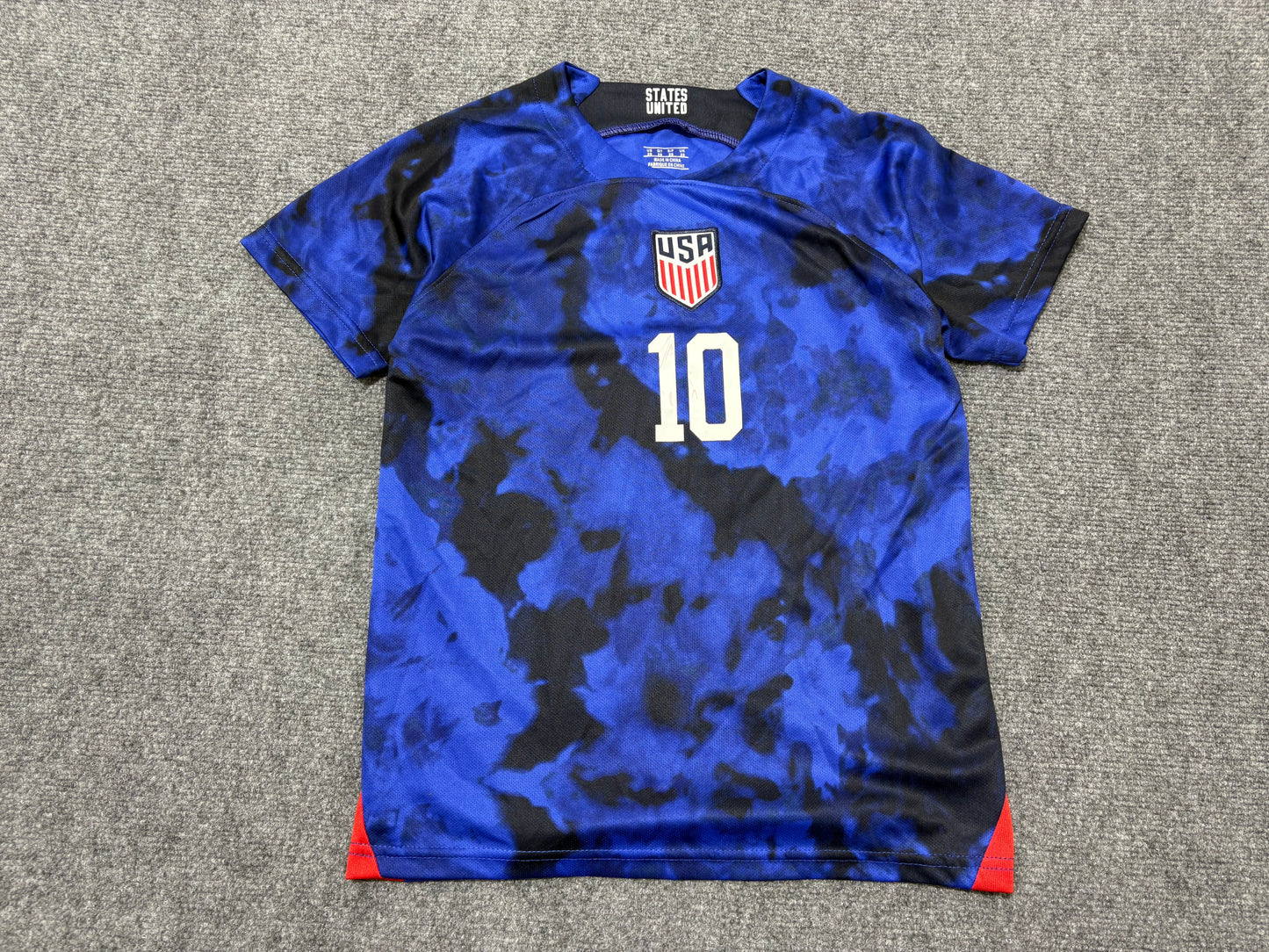 Womens USA #10 Pulisic Soccer Jersey - Blue Size Small