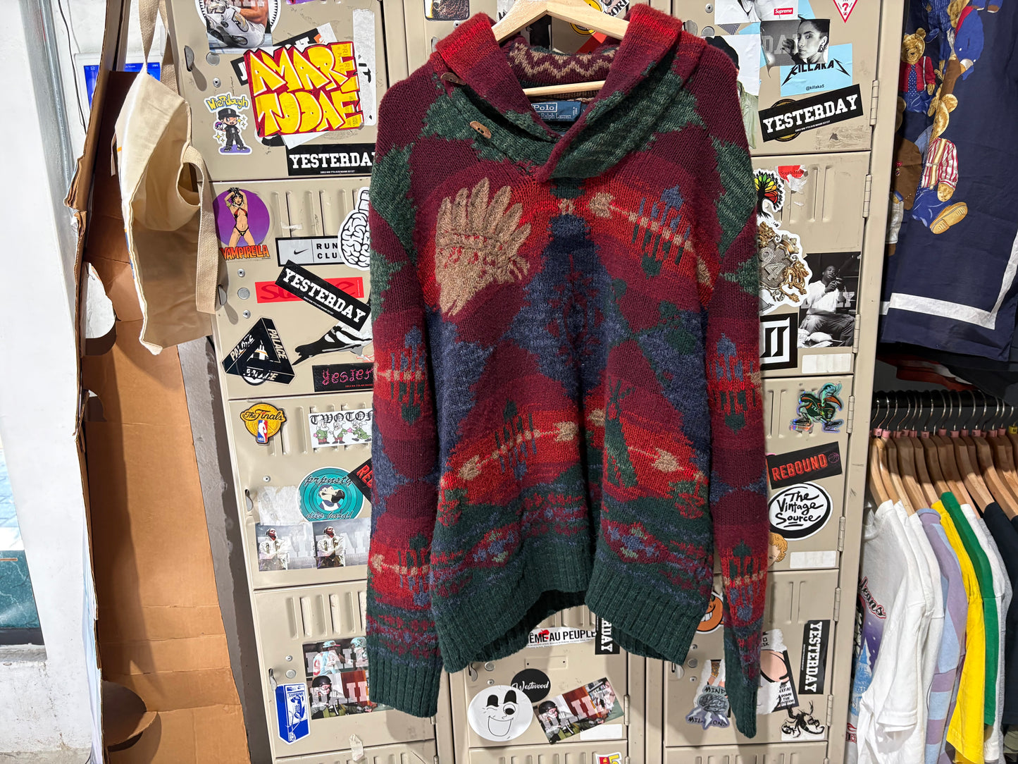 Polo Ralph Lauren Navajo Hand Knit Sweater - Multicolor Size XXL