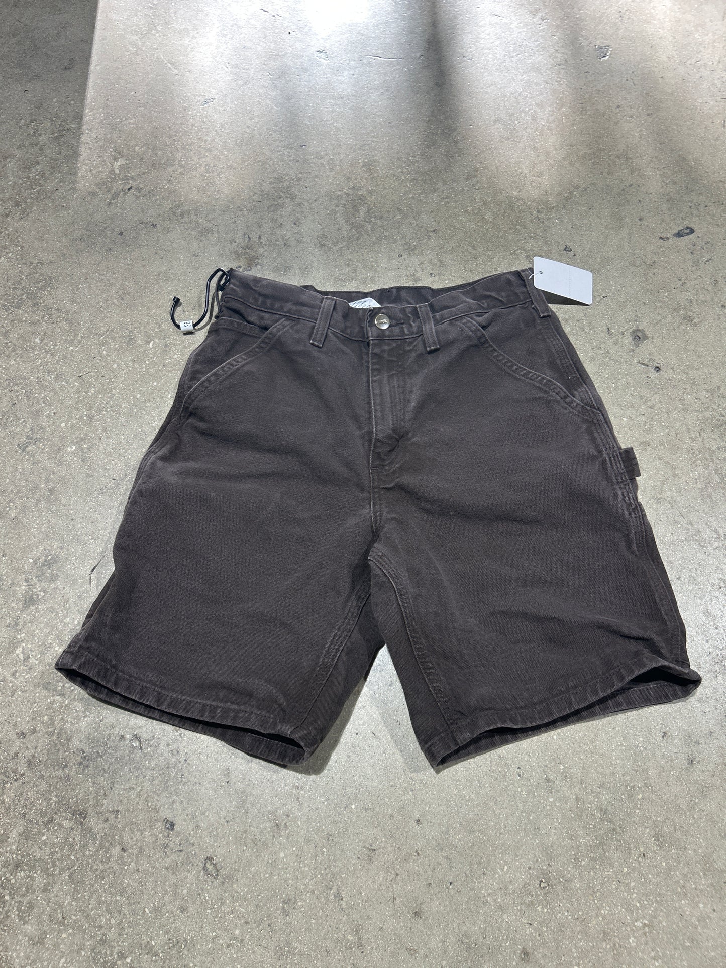 Carhartt Leather Patch Carpenter Shorts - Brown Size 28 (CON)