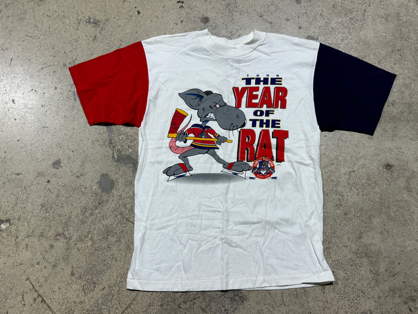 1996 Year Of The Rat Panthers Shirt - White Size Large