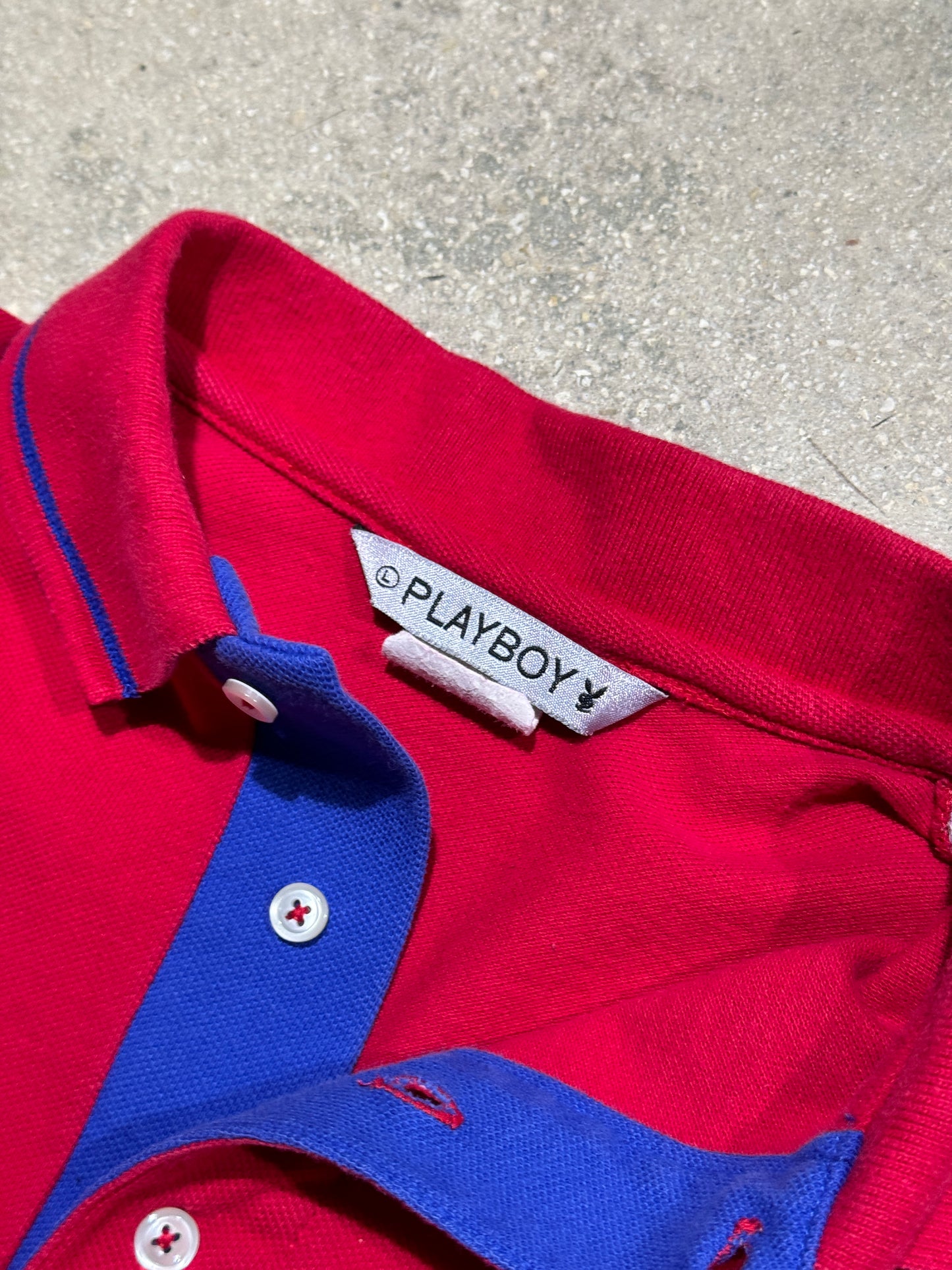 Playboy Polo Shirt - Red Size Large