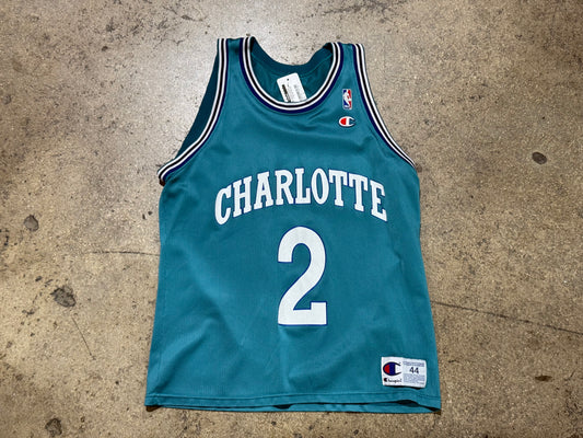 Champion Charlotte Hornets Johnson #2 Jersey - Teal Size 44/Large