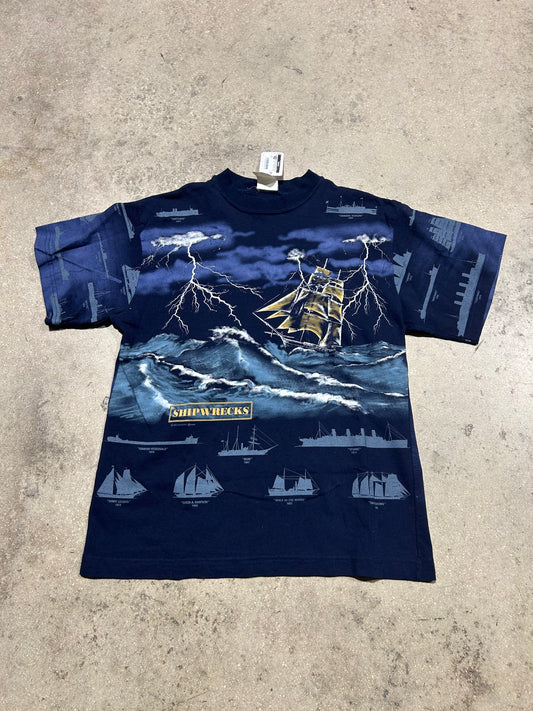 History Of Shipwrecks AOP Tee  - Mutli Size Large