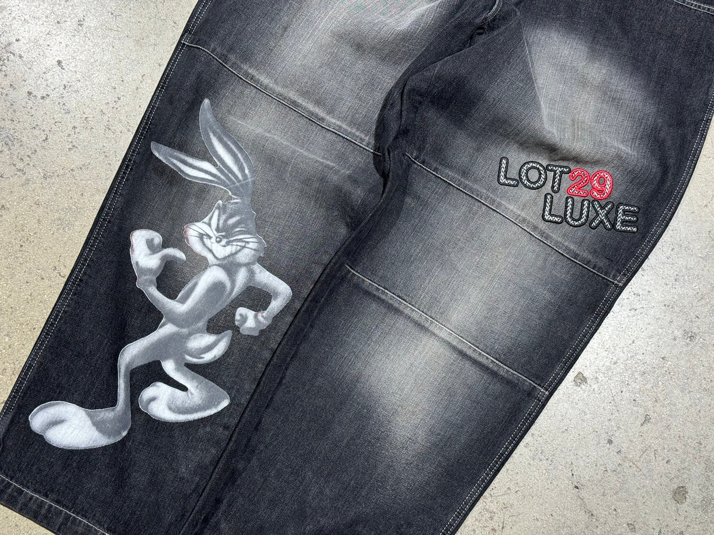 Lot29 Bugs Bunny Denim Jeans - Black Size 42x34