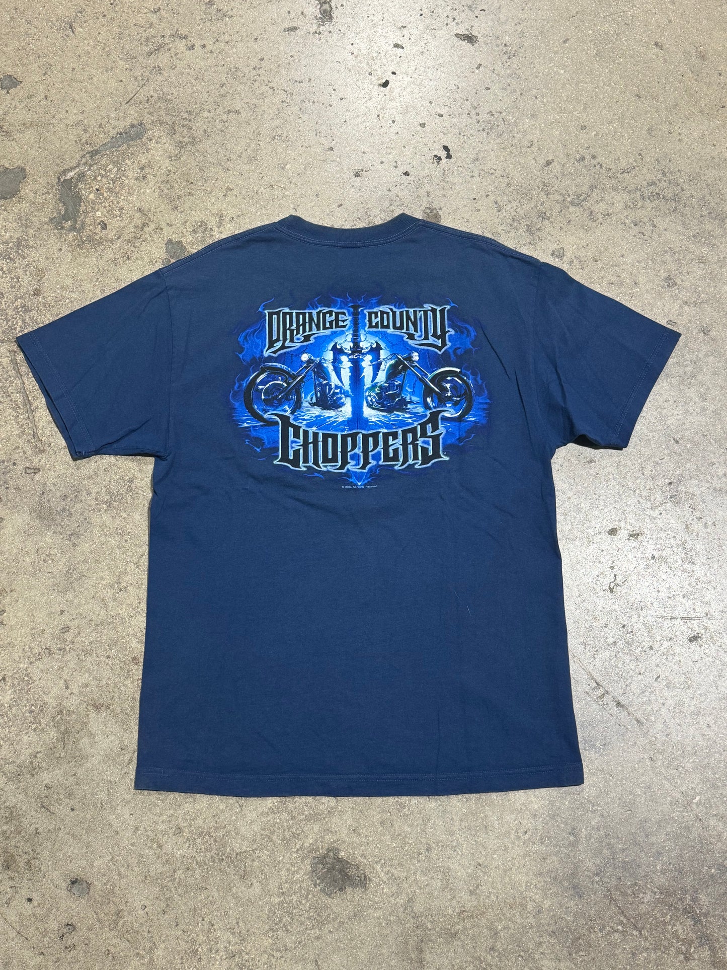 Orange County Choppers Center Logo Tee - Navy Size Large