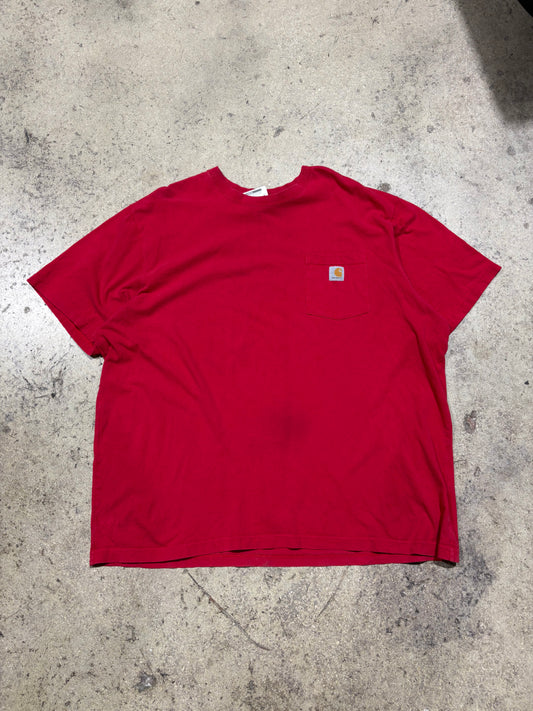 Carhartt Original Fit Pocket Tee - Red Size 2XL (30 x 33)