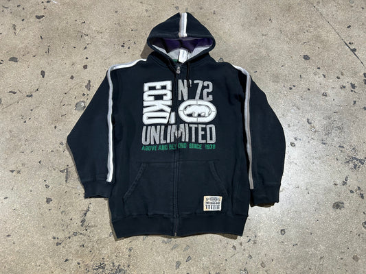 Ecko Unlimited Zip Up Jacket - Black/Gray size XL