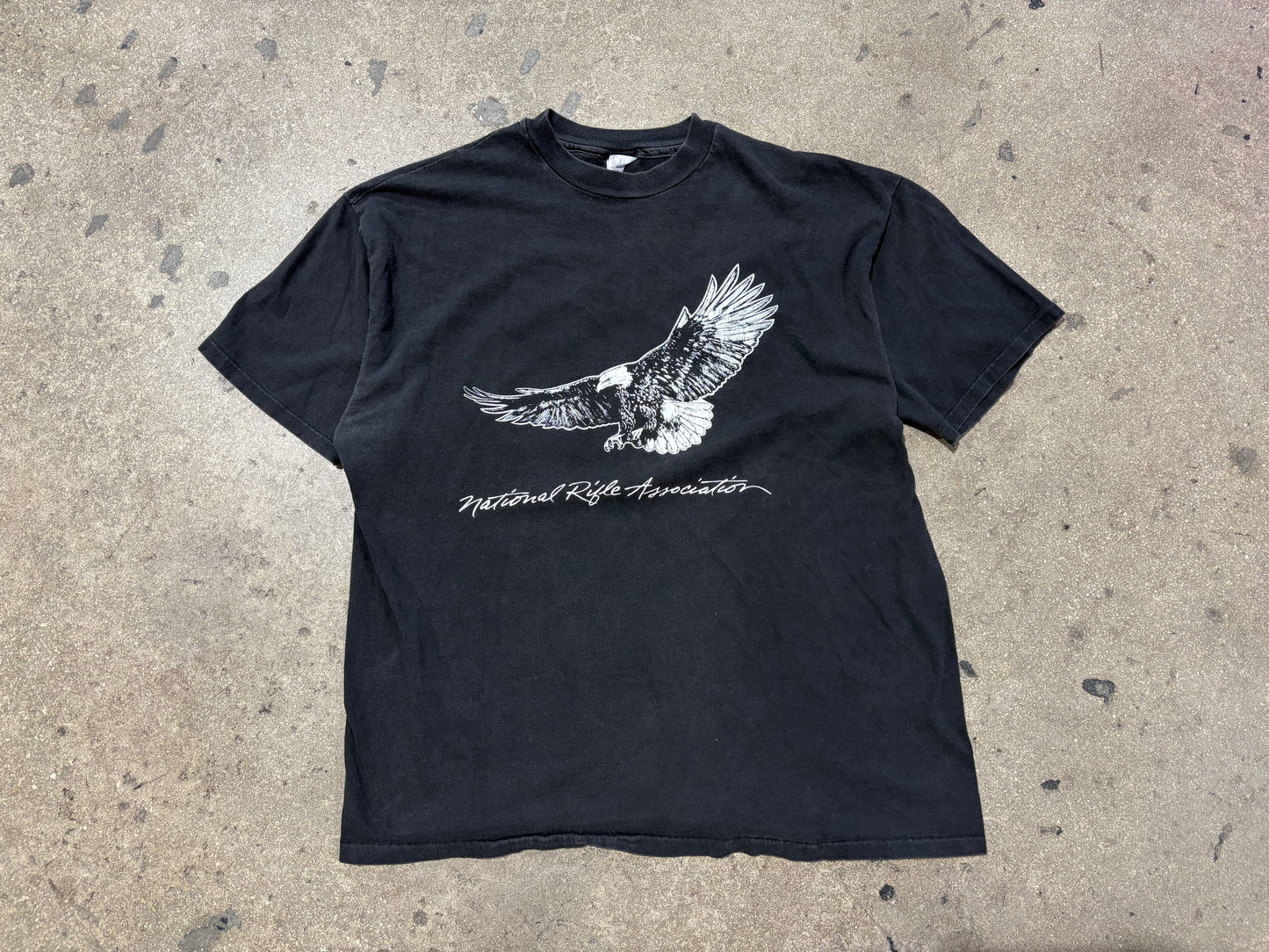 90s NRA Bald Eagle Tee - Black Size XL