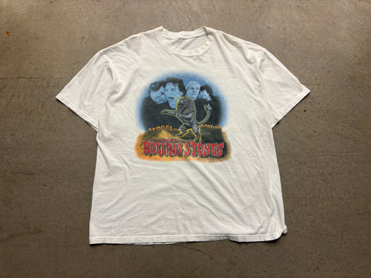 1997 Rolling Stones Bridges to Babylon Tour Tee - White Size XL