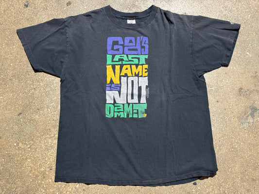1993 God's Last Name Tee - Faded Black Size XL