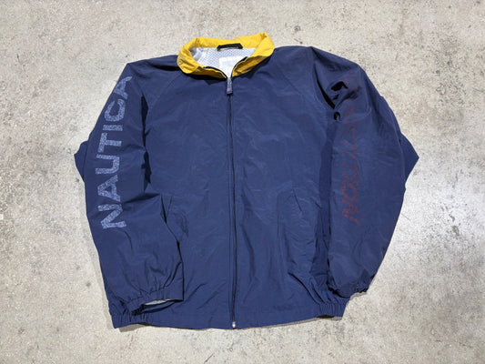 Nautica Competition Jacket - Navy/Yellow Size Medium